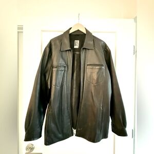 Robert Comstock. Men’s leather driving coat